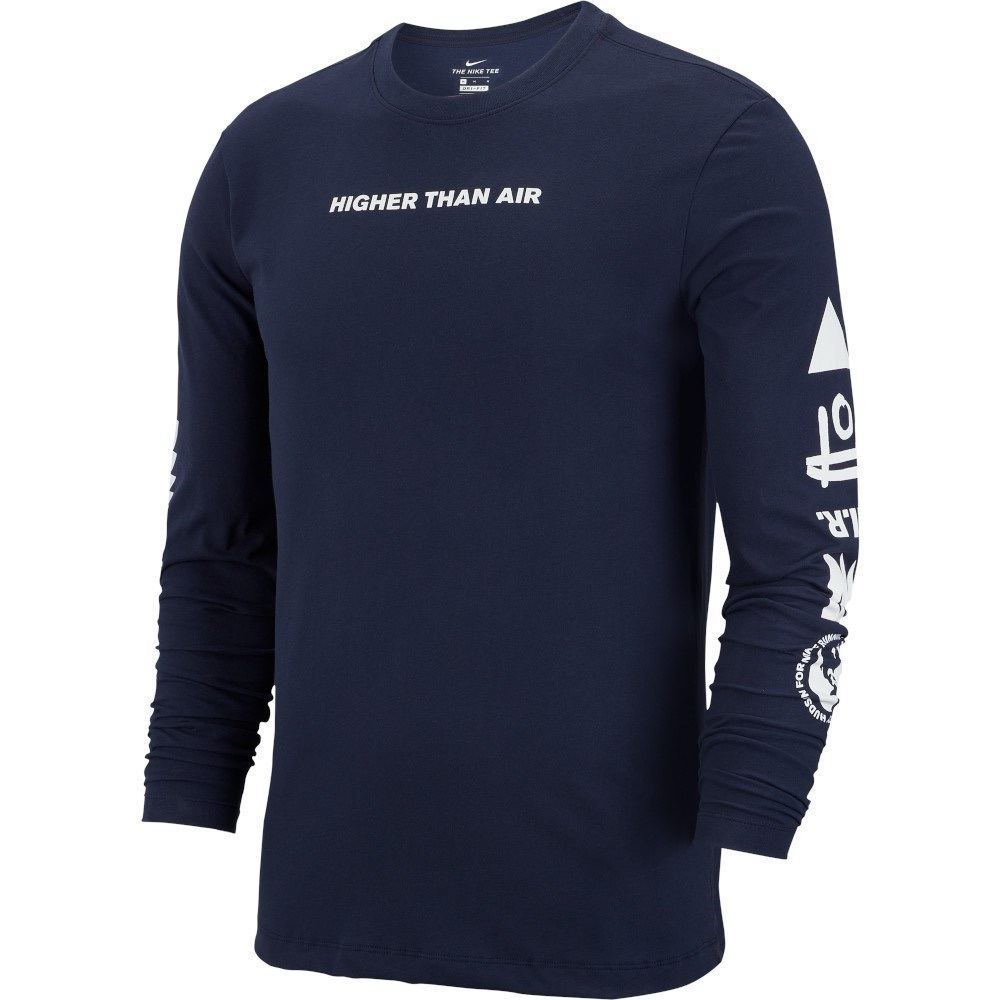 Nike Sportswear Cody Hudson “Higher Than Air” L/S Tee Medium Navy BV8830-451 NEW